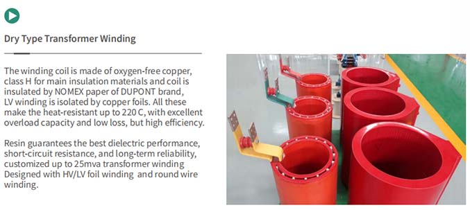 Обмотка трансформатора сухого типа